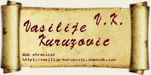Vasilije Kuruzović vizit kartica